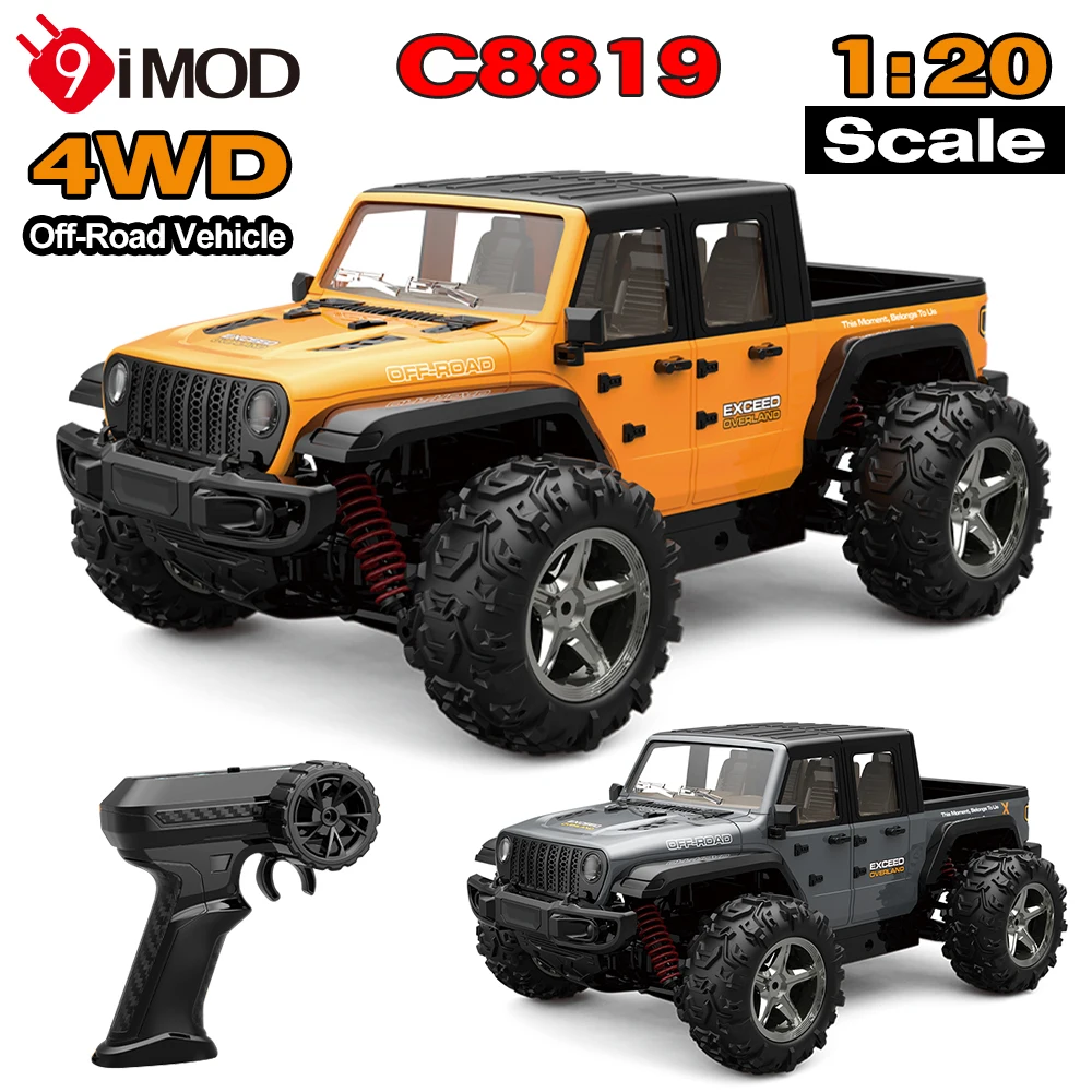 9IMOD 1/20 RC Camion Car 2.4G Veicolo da arrampicata Fuoristrada 30 km/h Pickup ad alta velocità Modello di simulazione di telecomando Veicolo Giocattolo per bambini