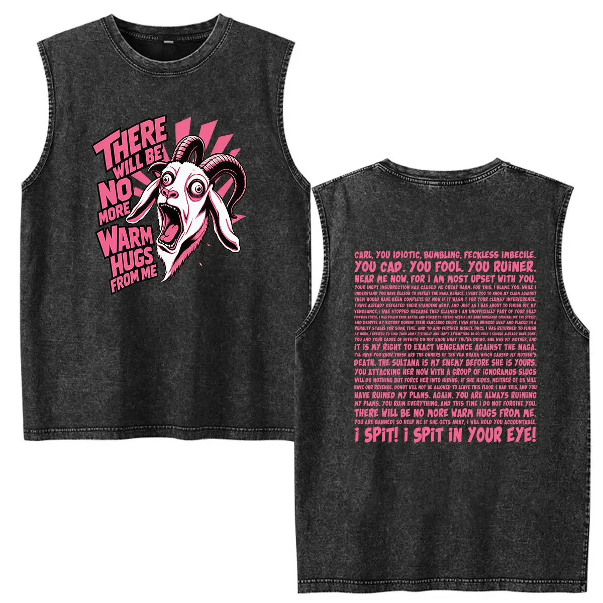 Vintage Washed Vest Dungeon Crawler Carl T-Shirt Mama Needs A Night Off Princess Donut T-Shirt Herren Damen Tank Top Oversized Tees – Detail 7