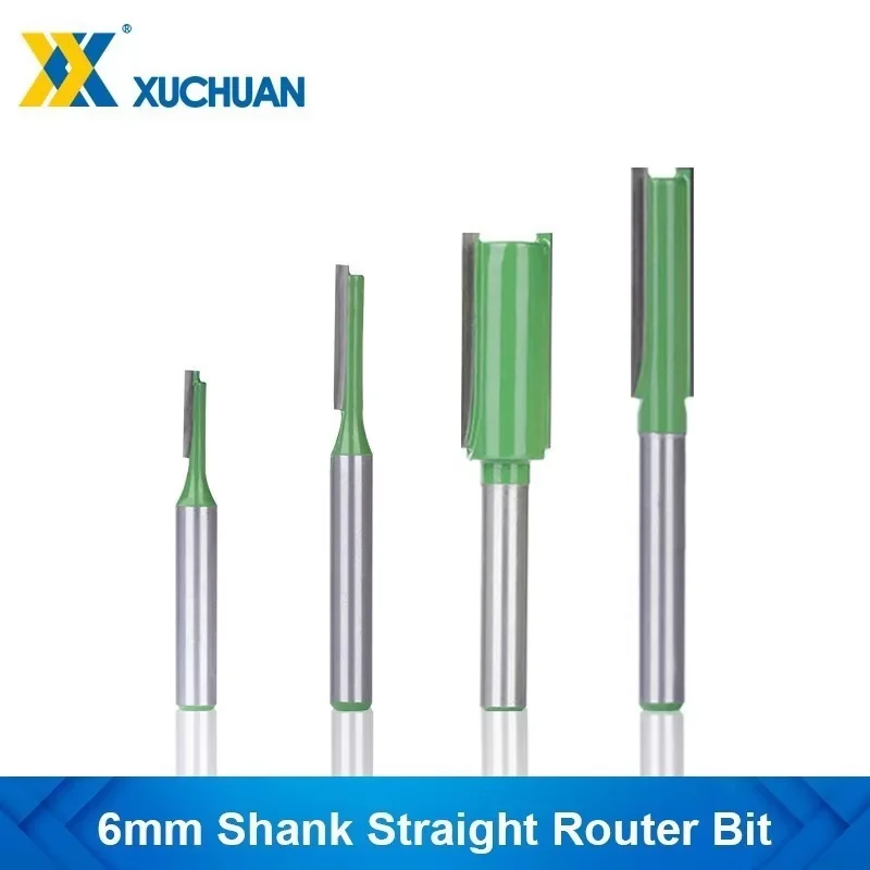

6 мм хвостовик, прямая фреза из карбида вольфрама, одна двойная канавка, долбежная фреза, деревообрабатывающий фрезерный инструмент