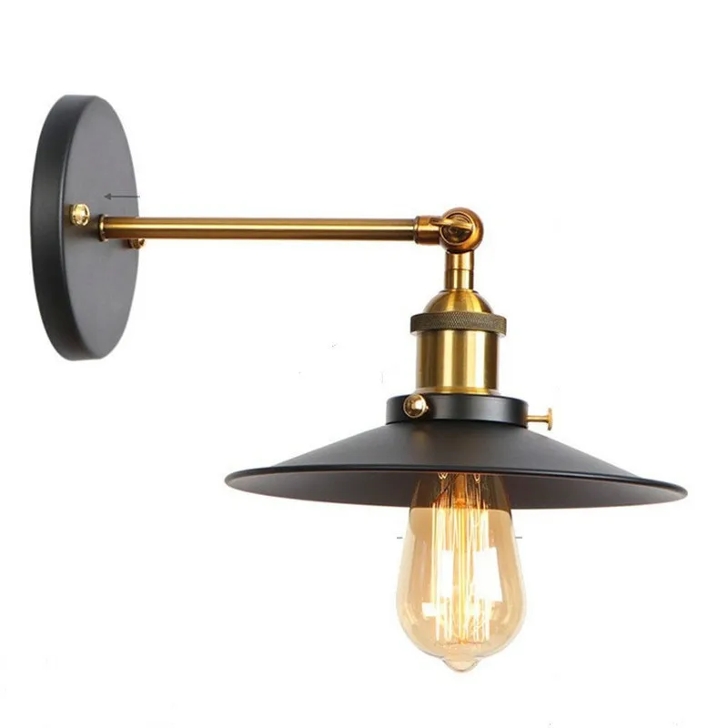 

American Wall Lamp Industrial Wind Wrought Iron Creative Balcony Corridor Aisle Bar Bedroom Retro Wall Lamp
