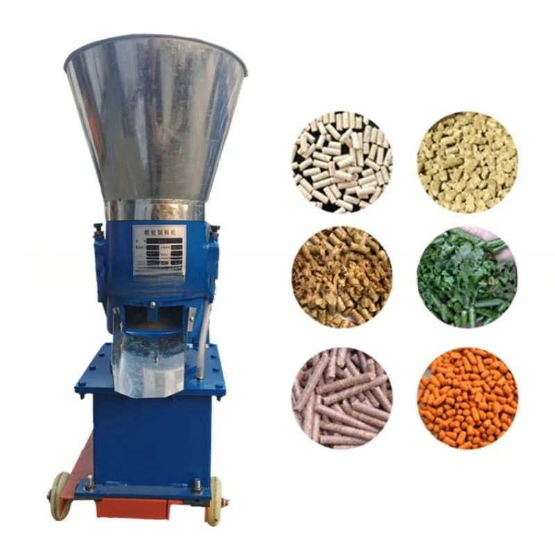 Breeding feed machine, cattle, pig, fish, and sheep pellet feed machine, flat mold feed pellet machine