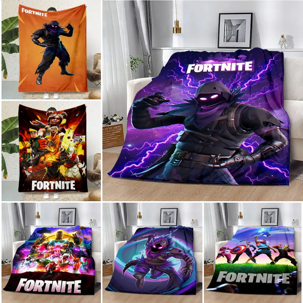 Hot Game Printed Blanket Picnic Blankets Warm Blanket Soft and Design-F-FORTNITES Comfortable Blanket Home Travel Birthday Gift