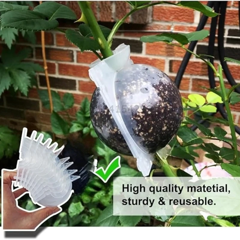 Air Layering Pods Plant Rooting Ball High Pressure Propagation Root Grow Box Graft Breeding Growing Case Planting Nursery Pot