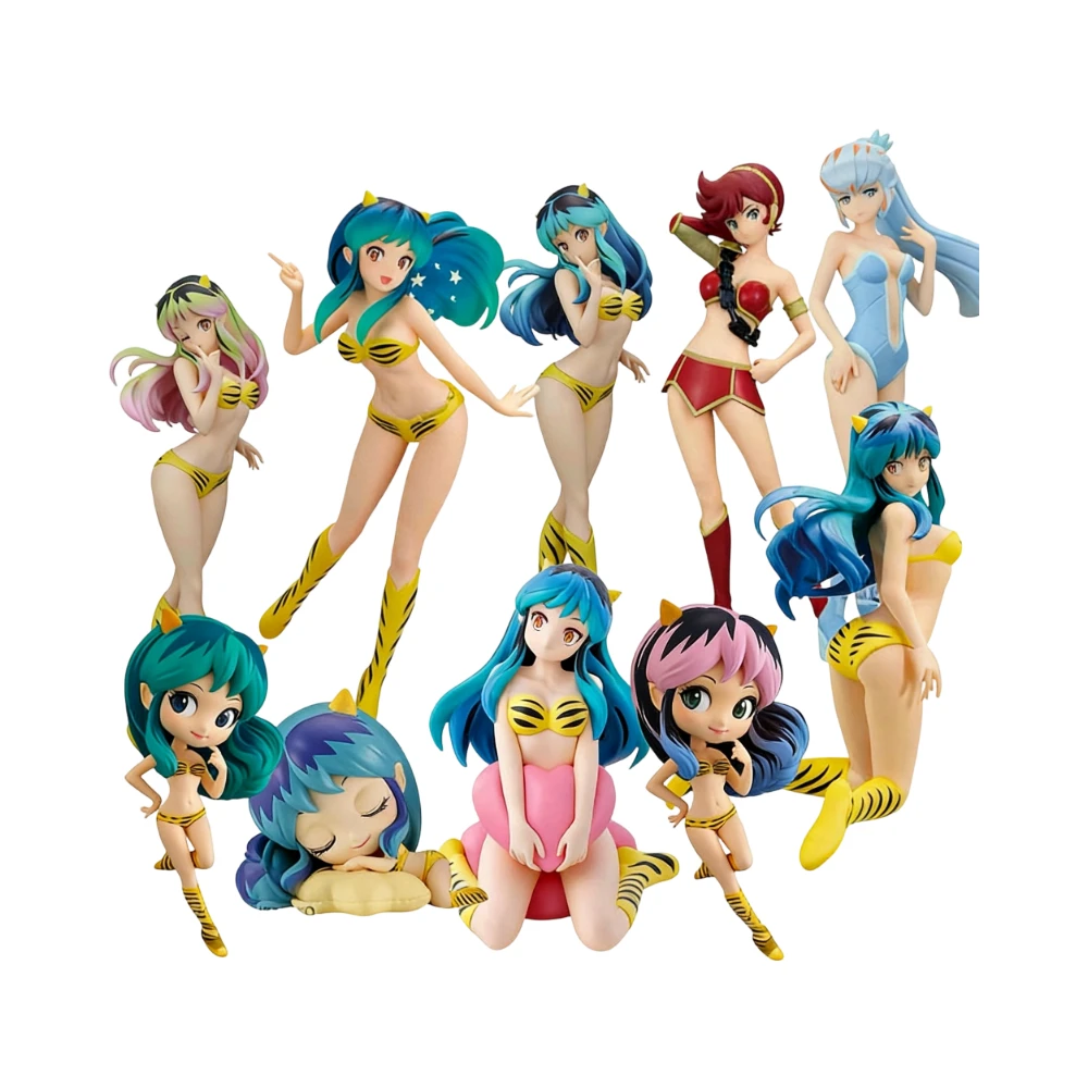 

Authentic Banpresto Urusei Yatsura Lum Benten Ran ram Oyuki Prize Figure Anime PVC Collectible Statue Model