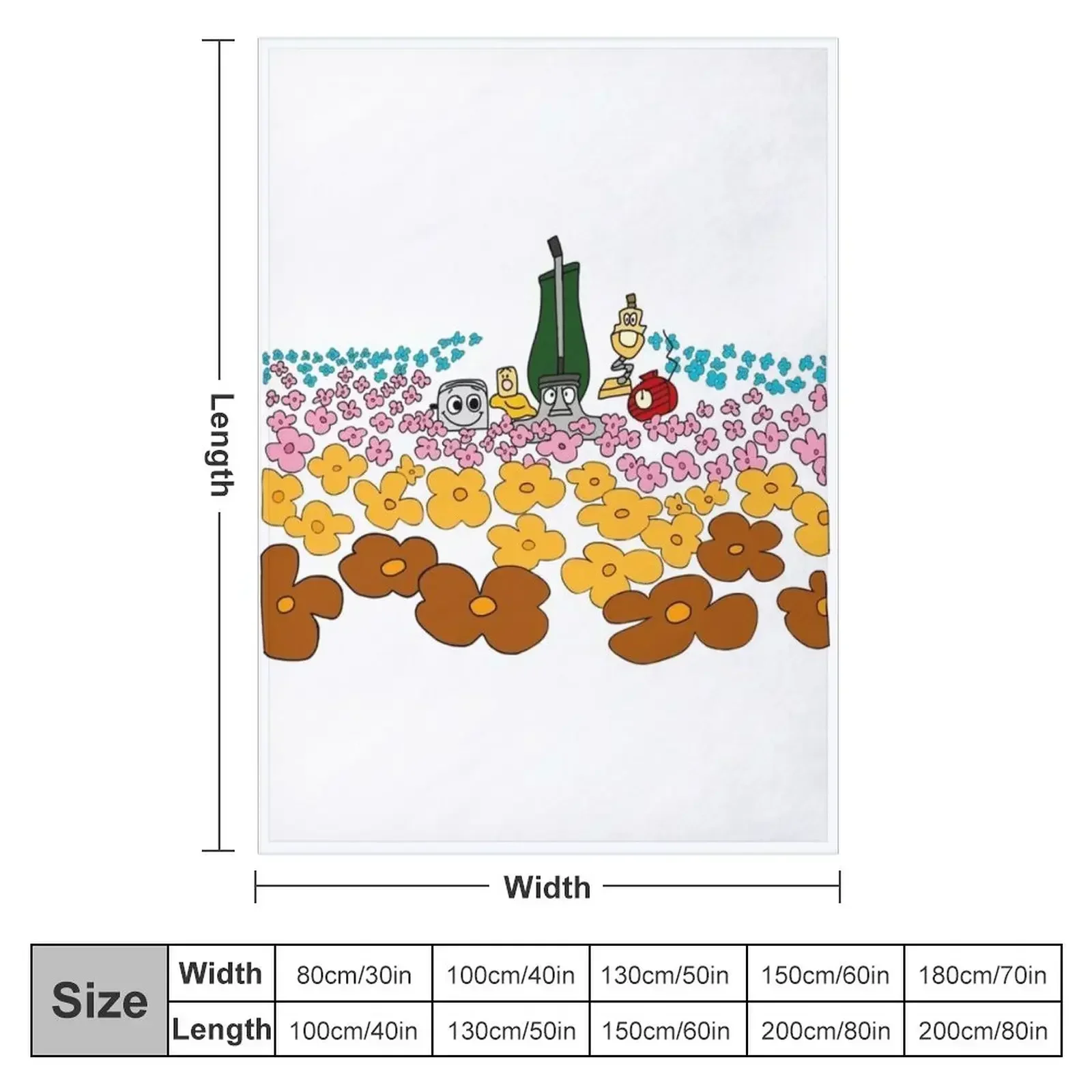 The Brave Little Toaster - Flower Field Throw Blanket Flannels bed plaid anime Decorative Throw Blankets
