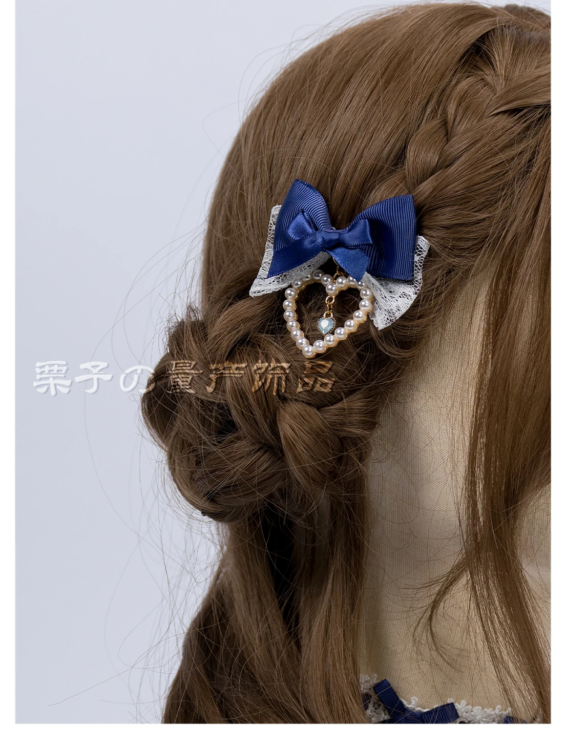 

Подвеска ручной работы со звездой и луной, мини-бантом, кружевная лента, головной убор, милая заколка в стиле Лолиты, косплей, аниме, Мори, заколка для волос для девочек, аксессуар