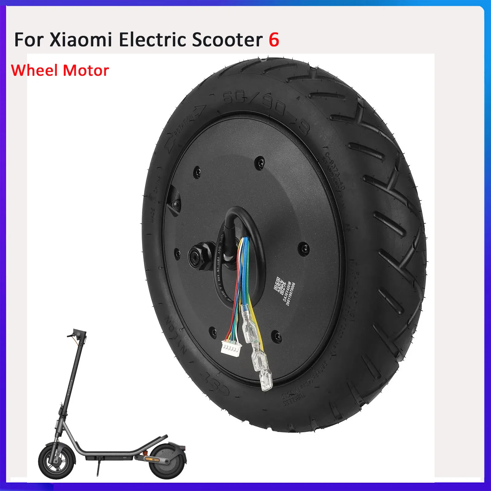 

Wheel Motor for Xiaomi Electric Scooter 6 Brushless Engine With CST 60/90-8 Outer Tire Upgrade Replace Parts