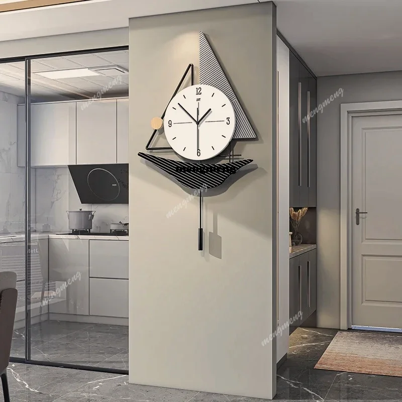 R Charm Art Wall clock Luxury Machinery Kawaii Mechanical Wall clock Square Plastic Horloge Murale Salon Wall Decoration