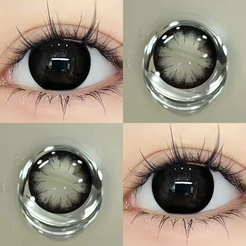 DuoXiu 1Pair Color Colour Contacts Lenses Korea Natural Big Eye Brown Lenses Black Beauty Pupil Makeup Lenses Fast Shipping