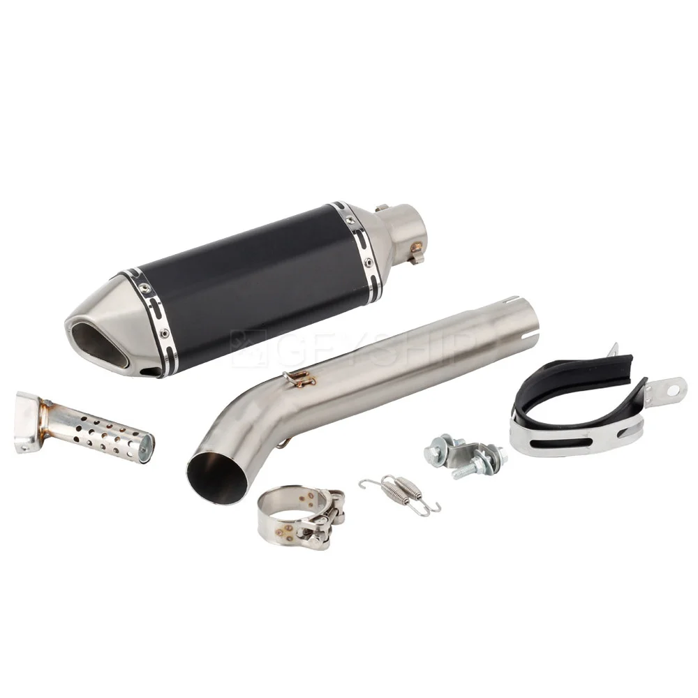 Voor Yamaha Yzf600r Thundercat 1995-2007 Fzr600r Genesis 1994-1996 Escape Slip-On Motorfiets Uitlaatdemper Met Mid Link Pipe