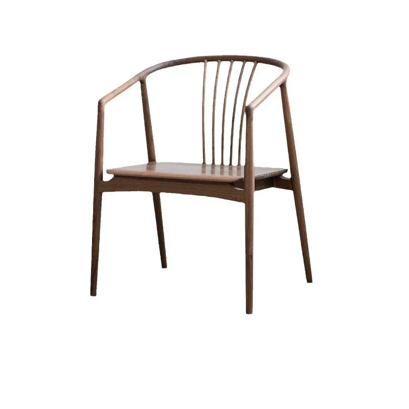

New Chinese Style, Afterglow Chair, North American Black Walnut, Study Taishi Chair, Zen Tea Room