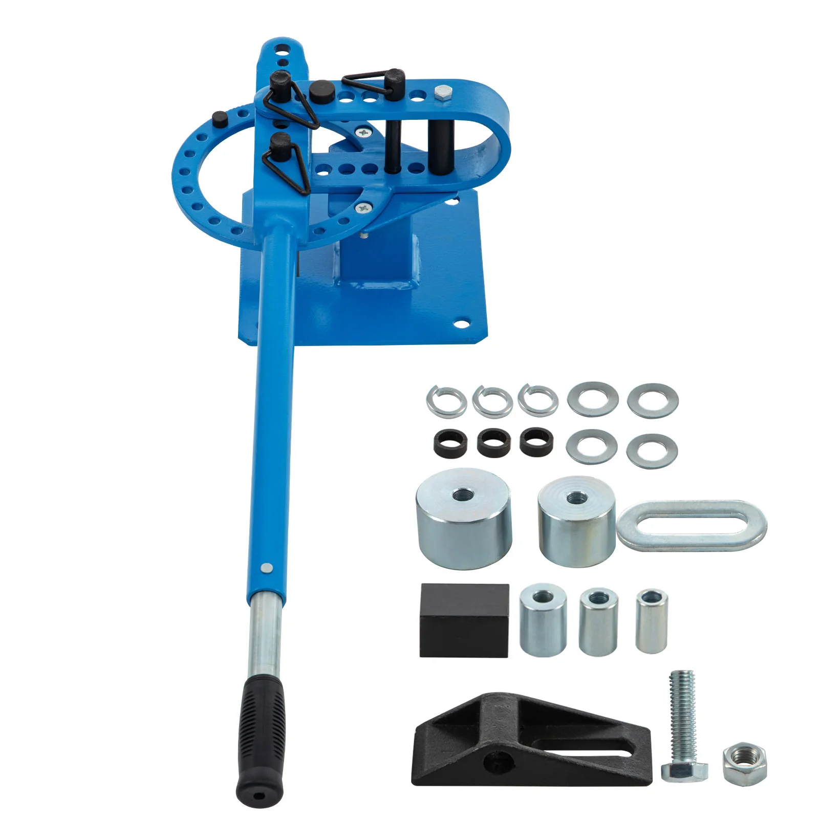 SucceBuy Pipe Bender YP-9Manual Bench Steel Tube Bending Kit with 7Dies 1-3inMultifonction Compact Flat Bar Rod Brake Bends Tool