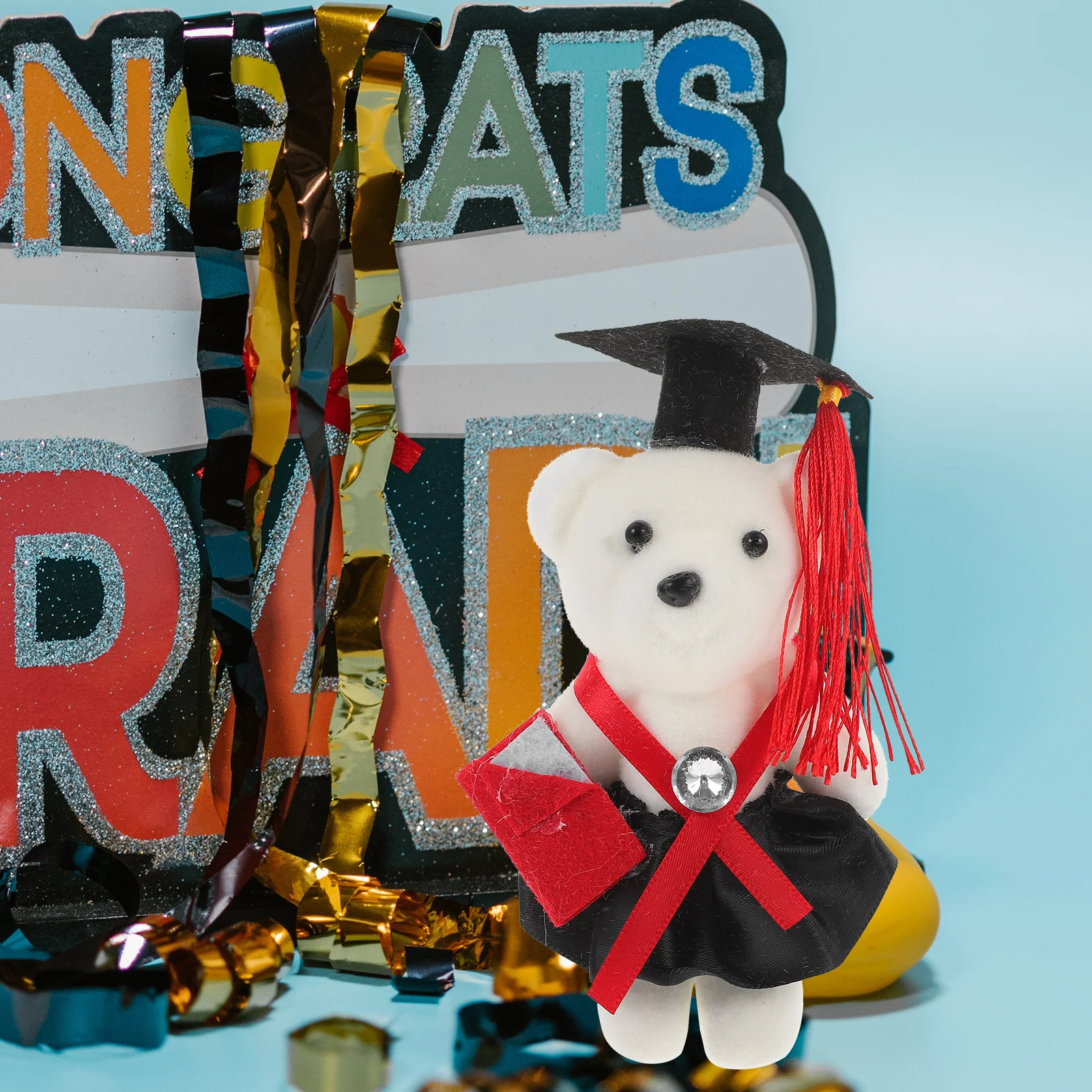 

10Pcs Graduation Doctor Bear Ornaments Exquisite Design Lightweight Decor Supplies Small Bear