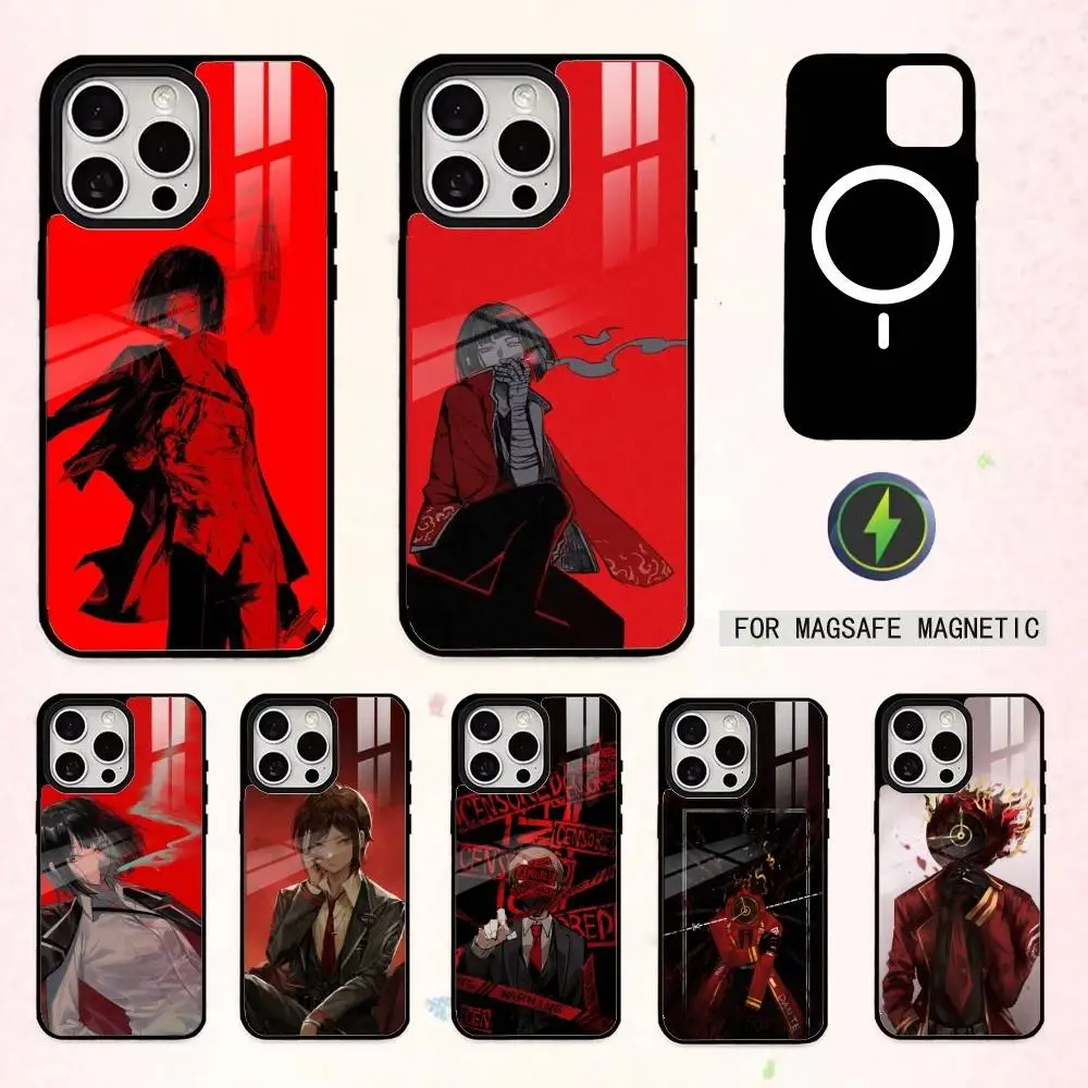 

Game Limbus C-Company Phone Case For iPhone17,16,15,14,13,12,11 Plus,Pro Max Magnetic For Magsafe Wireless Charging