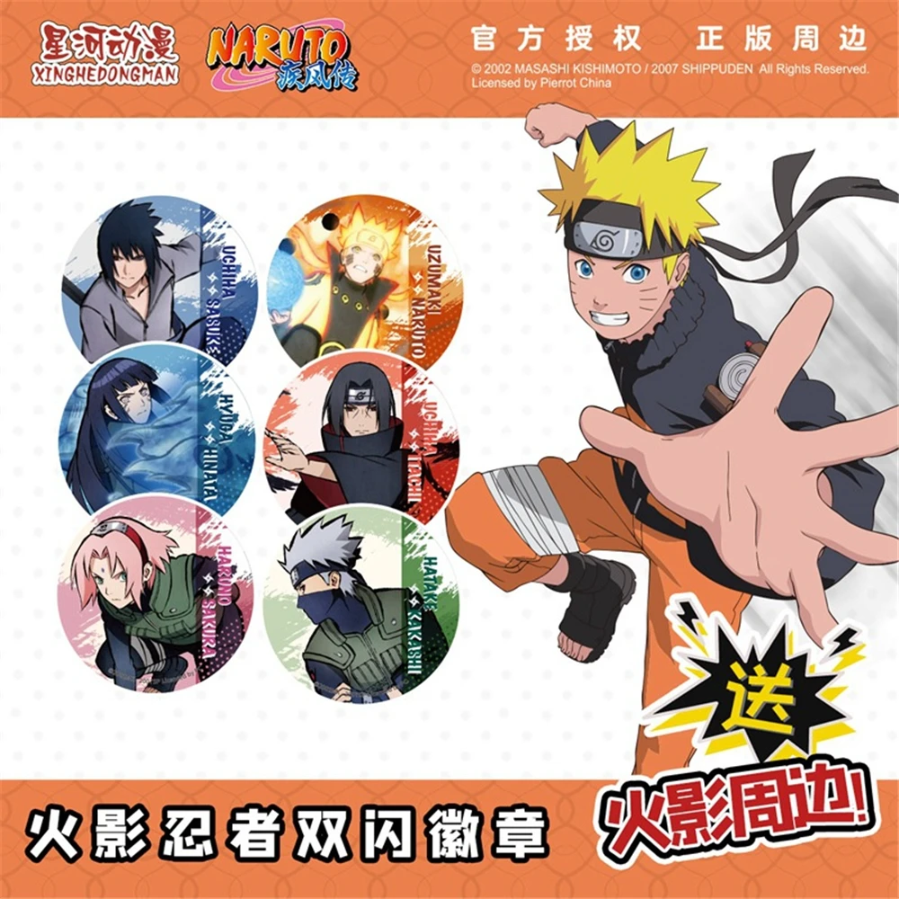 Anime NARUTO Uchiha Itachi Haruno Sakura Hyūga Hinata Hatake Kakashi Cosplay Costume Badge Pin SPTE Tinplate Brooch Accessories