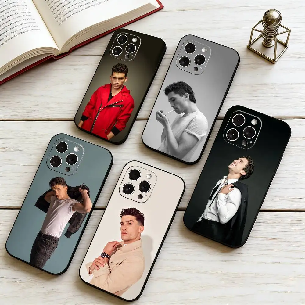 Funda de Silicona Suave Negra Jamie Lorente Lopez Denver para iPhone 17, 16, 15, 14, 13, 12, 11 Plus, Pro Max, XS