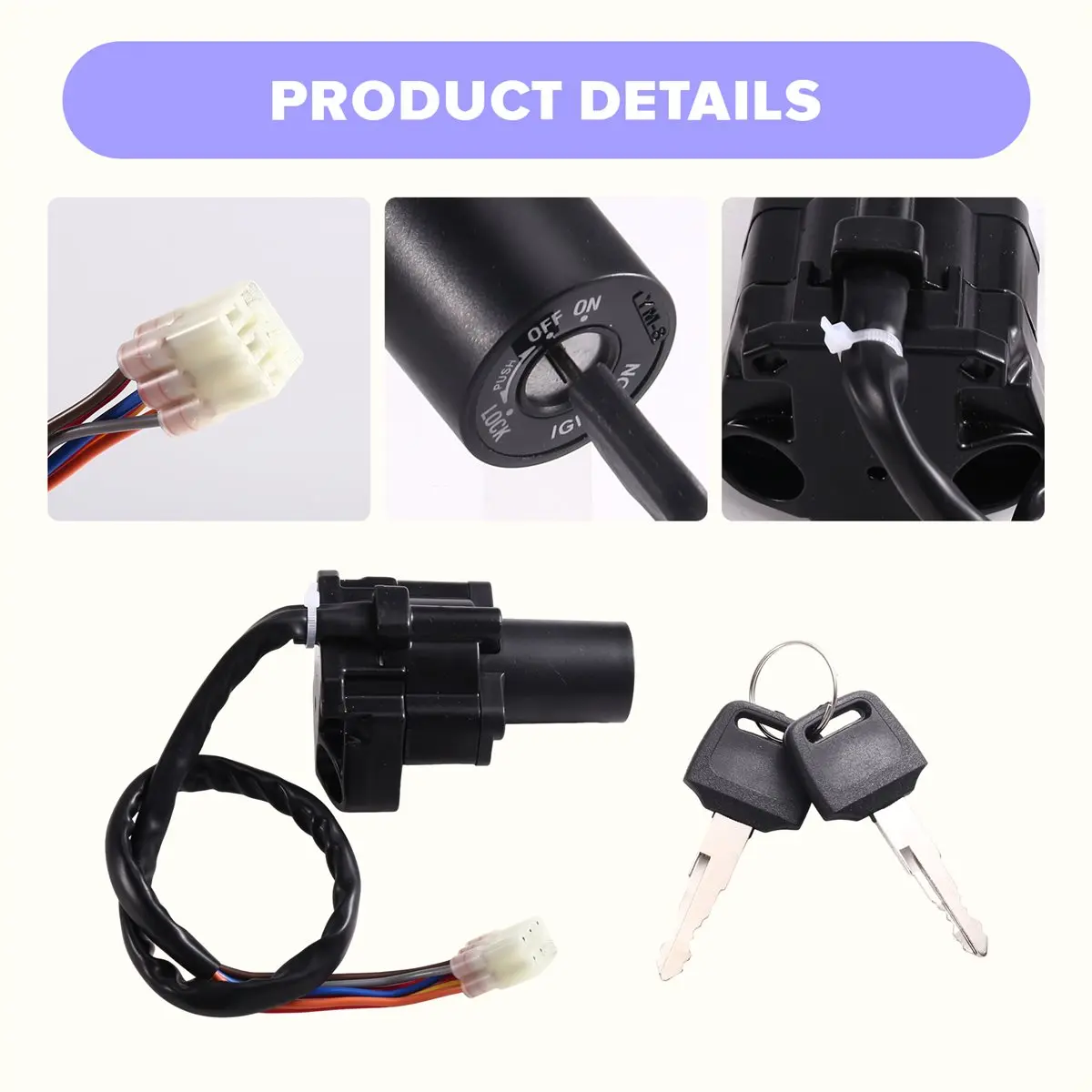 [Saleout]37100-04F00 Motorcycle Ignition Switch Lock & Keys Kit for DR650SE 1996-2024