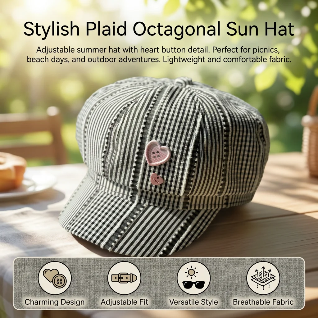 chapeu-de-pintor-octogonal-xadrez-preto-feminino-em-mistura-de-algodao-ajustavel-54-60cm-com-botao-coracao-doce-chapeu-casual-de-verao-para-mulheres-adultas