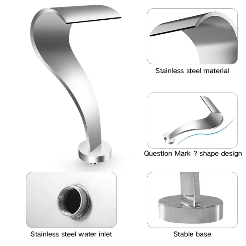 STLF Stainless Steel Water Curtain Swim Spa Pool Cascade Spillway Swimming Pool Fountain Waterfall