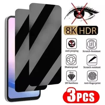 

3 шт. защитное стекло для экрана Samsung A13 A14 A22 A23 A32 A51 A52 A13 4G 6,6 дюйма, противошпионское стекло для Samsung A24 4G 6,5 дюйма