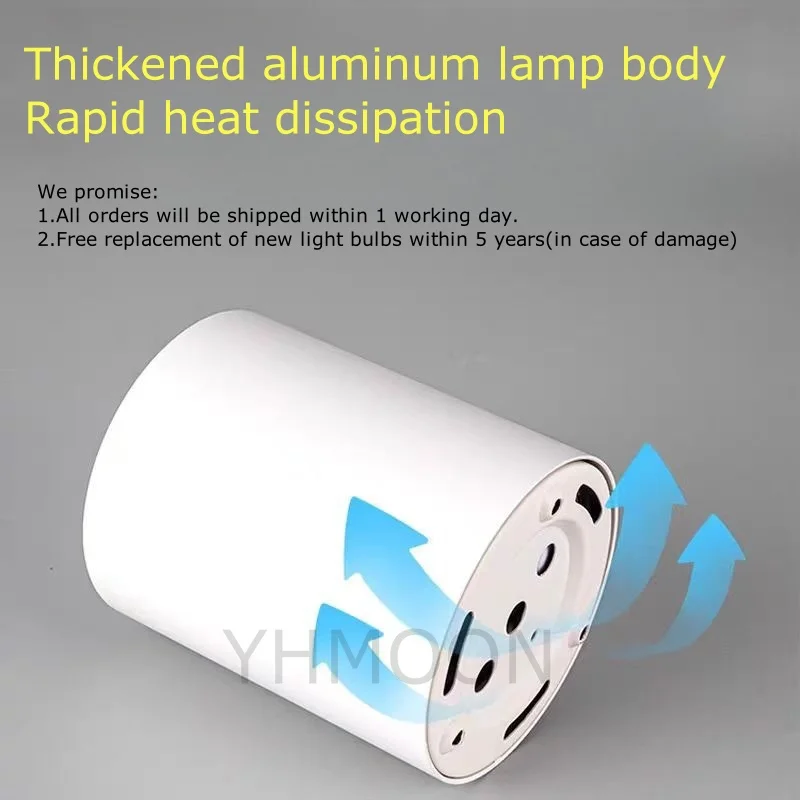 IP65 Waterproof Surface Mounted Full Spectrum Downlight Ceiling Lamp 7W10W15W20W30W36W40W spotlight AC110-220V bathroom kitchen