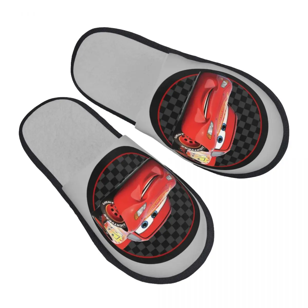 

Изготовленные на заказ тапочки из пены с эффектом памяти Lightning McQueen в стиле аниме, женская домашняя обувь для спа-салона