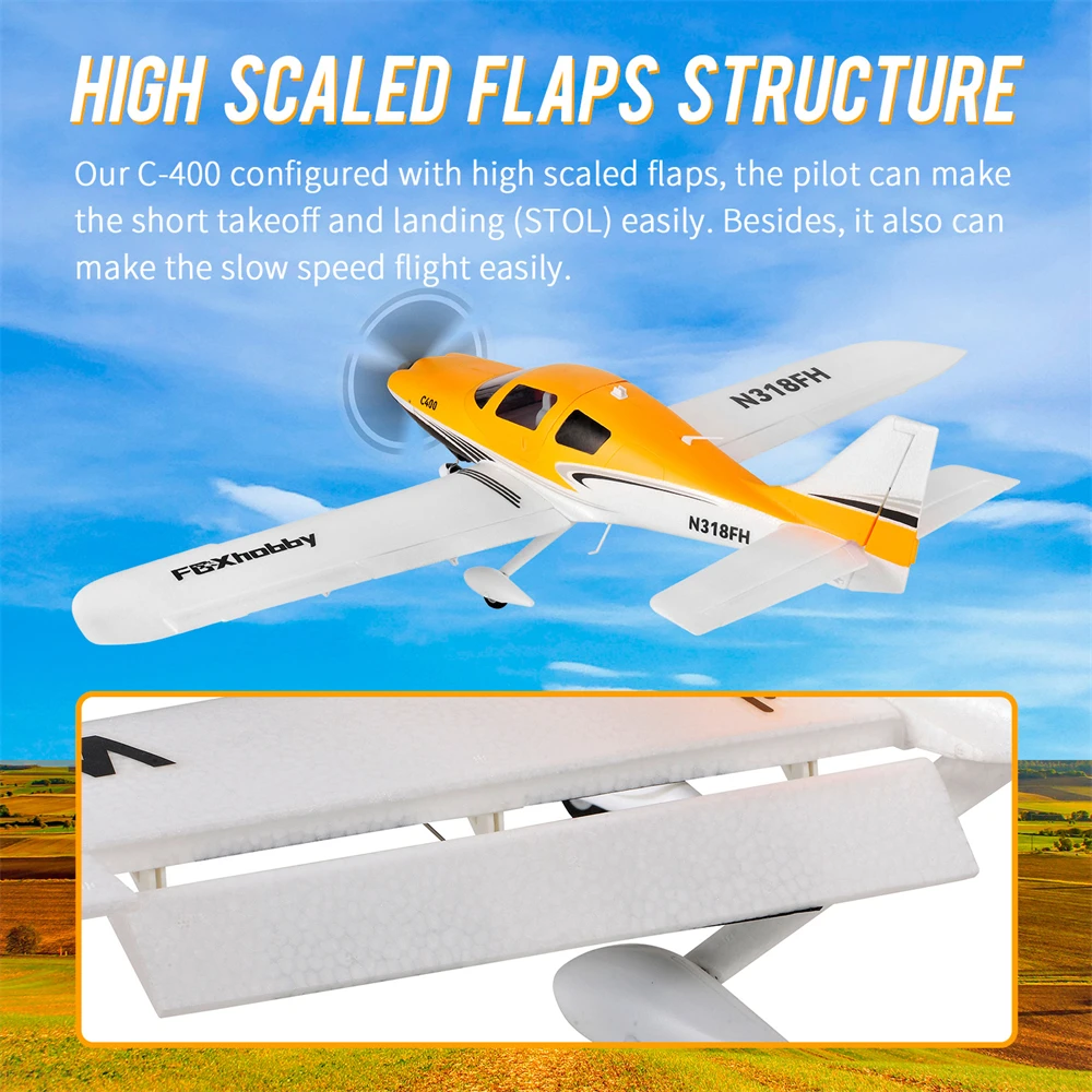 TOP RC HOBBY C400 1100mm envergadura ala baja STOL EPP RC avión PNP