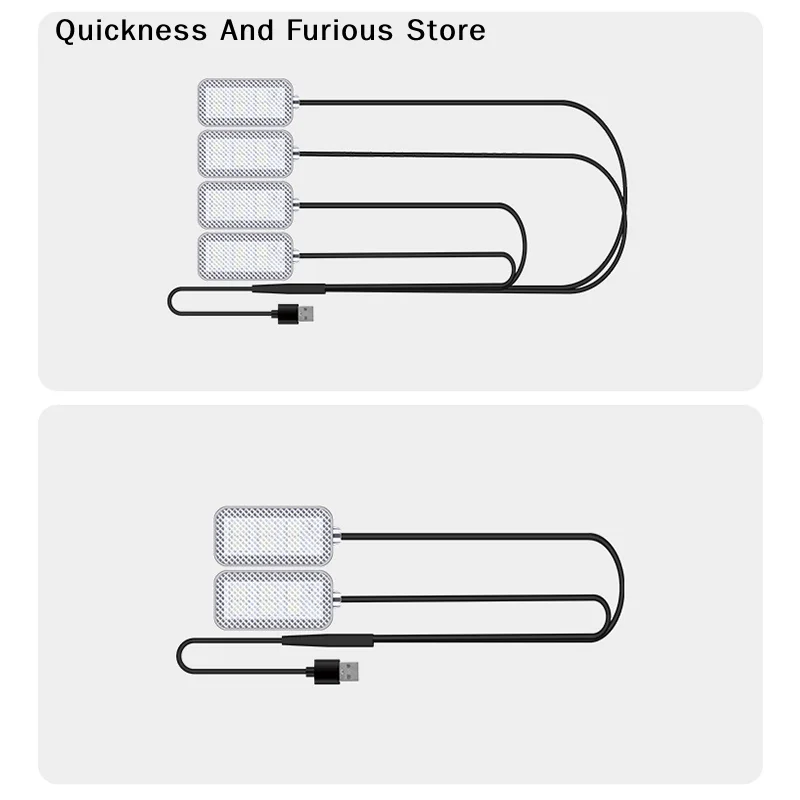 【MO】1 To 2/4 Car Neon Light Foot Light LED Interior Backlight Cigarette Lighter USB Atmosphere Lamp Auto Decorative Lamp