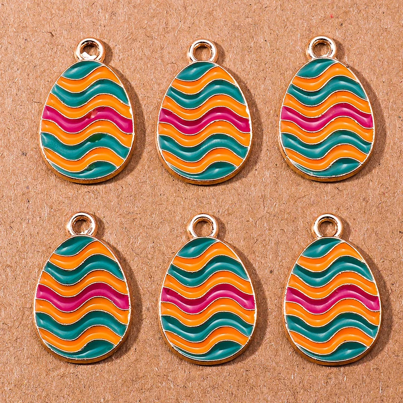 10 stücke Cartoon Emaille Tier Küken Ei Charme für Schmuck Machen Frauen Nette Tropfen Ohrringe Anhänger Halsketten DIY Handwerk Liefert – Detail 11