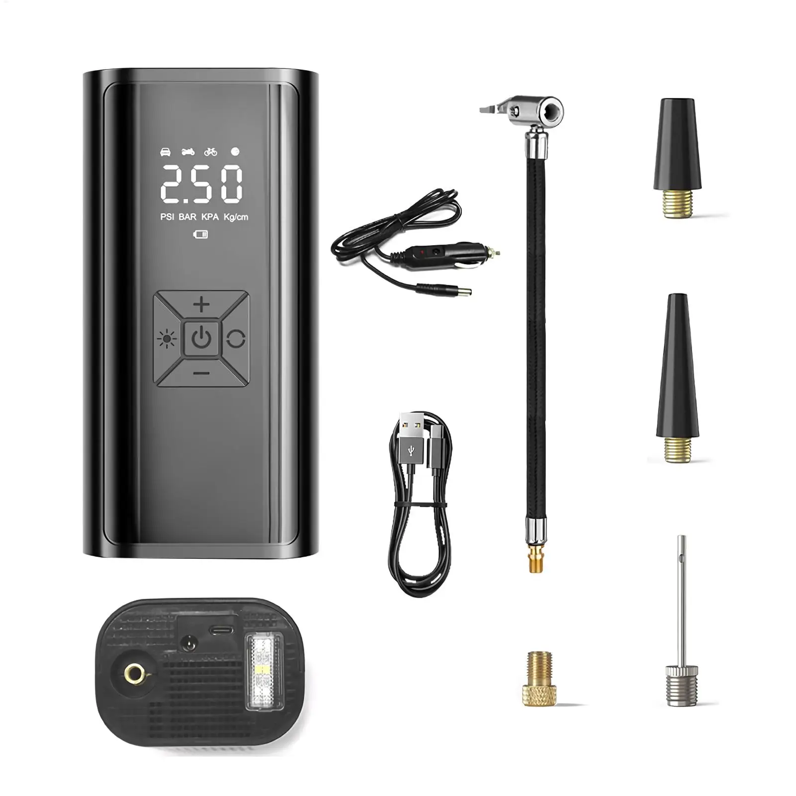 

Air Compressor Smart Portable Air Compressor Cordless Tire Inflator With Digital Display Tire Inflator Air Compressor For Bike