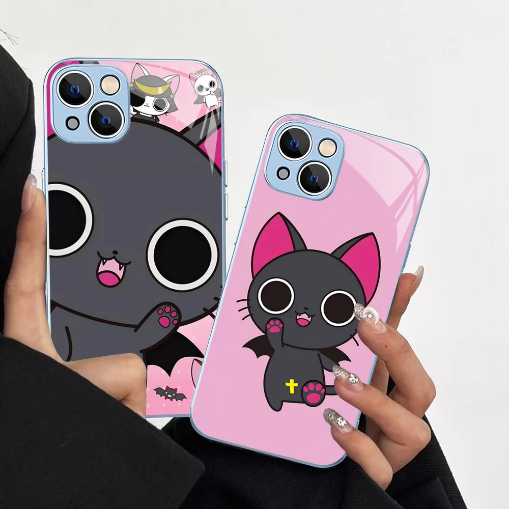 

Cartoon N-Nyanpire Phone Case Tempered Glass For iphone 14 13 12 11 Pro Mini XS MAX 14Plus X XS XR Fundas