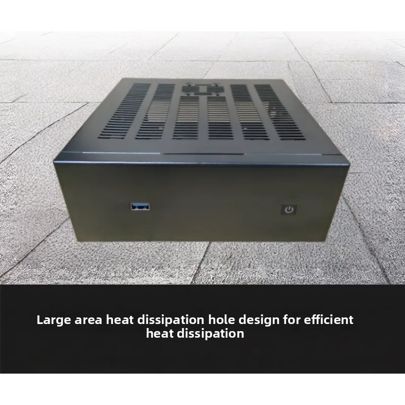 IT02 MINI chassis ITX small chassis, aluminum alloy panel, support 17 * 17 main board dual hard disk