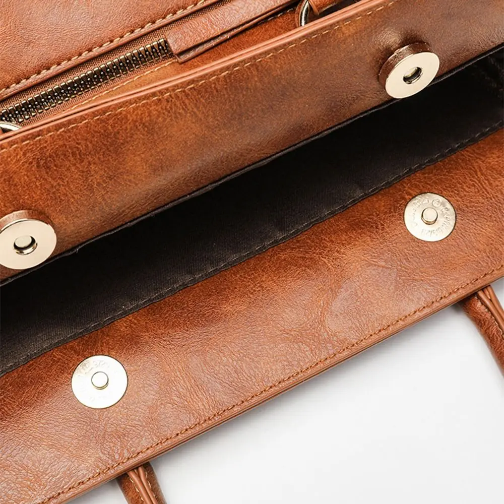 

Вместительная женская сумка-тоут через плечо с множеством карманов из искусственной кожи, водонепроницаемая, легкая, с ручкой для переноски