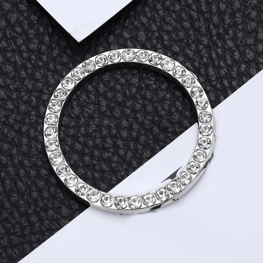 

4Pcs Car Push to Start Button Circles Rhinestone Bling Engine Start Stop Decorative Ring Car Interior Accessories Sparkling