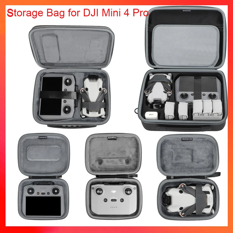 

for DJI Mini 4 Pro Storage Bag DJI RC remote controller case Portable Carrying Box Case Handbag Smart Controller Accessories