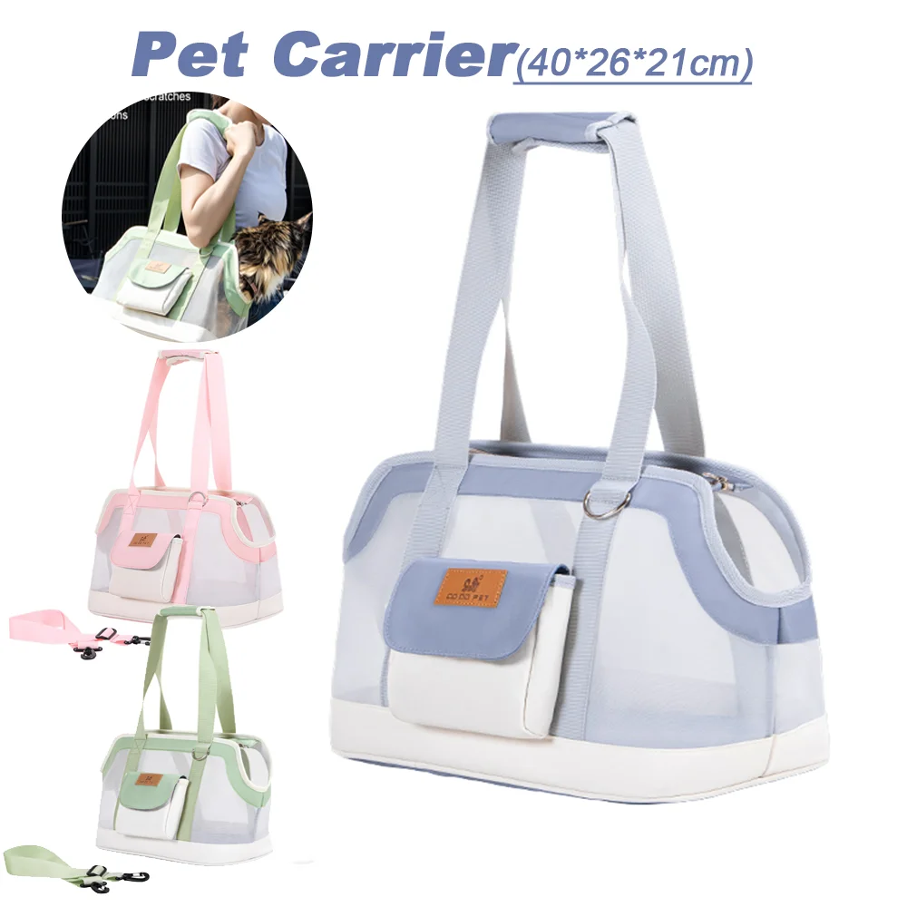 Portable Cat Bag Breathable Pet Bag Wear-resistant Outing Bag Dogs and Cats Shoulder Bag Pet Carrier Anti-scratch Large Capacity