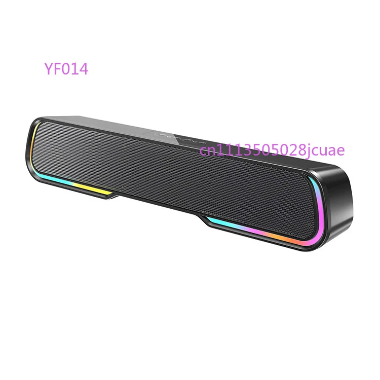 RGB Marquee Light Bluetooth Speaker High Power Portable Wireless Desktop Audio Strip Subwoofer Stereo Sound System