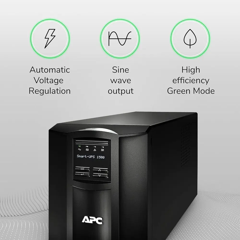 120V ラインインタラクティブ正弦波 UPS、SmartConnect 搭載、1500VA バッテリーバックアップ、AVR 保護