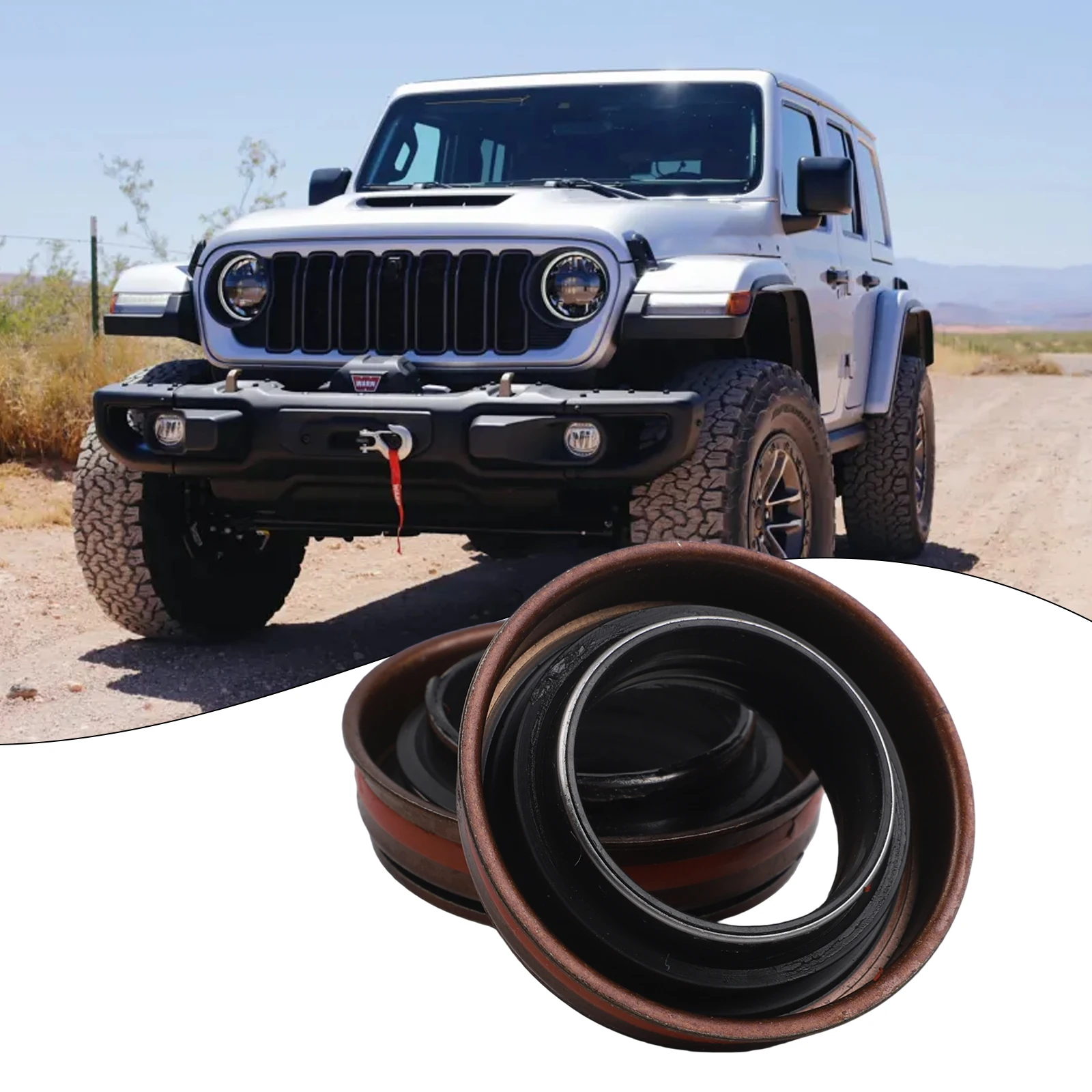 JK JKU TJ 2013-2018 Front Axle Seal Vehicle Front Placement Replacement Set Direct Replacement Front Inner Axle Seal Replacement