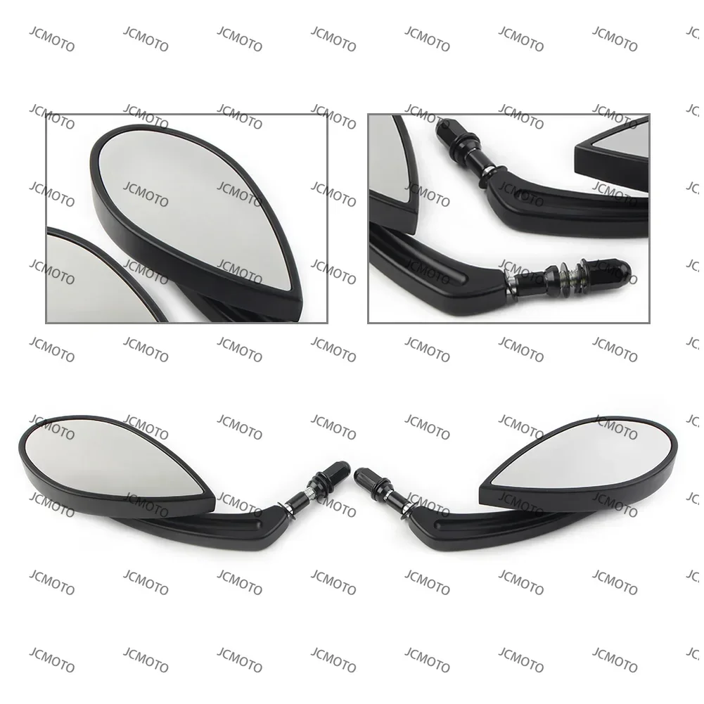 

For Harley Touring Street Road Glide King Motorbike 8MM Rear View Mirrors