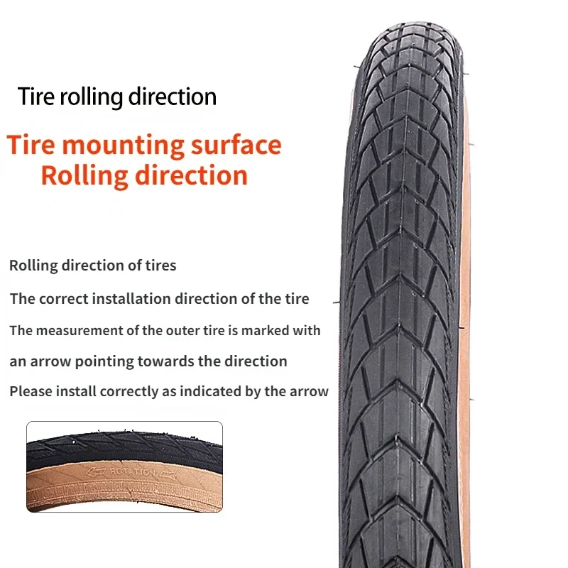 20 inch Bicycle tires 406 20X1.75 20X1.95 Brown Skin edge retro Folding Bike Tyre C1820D C1959