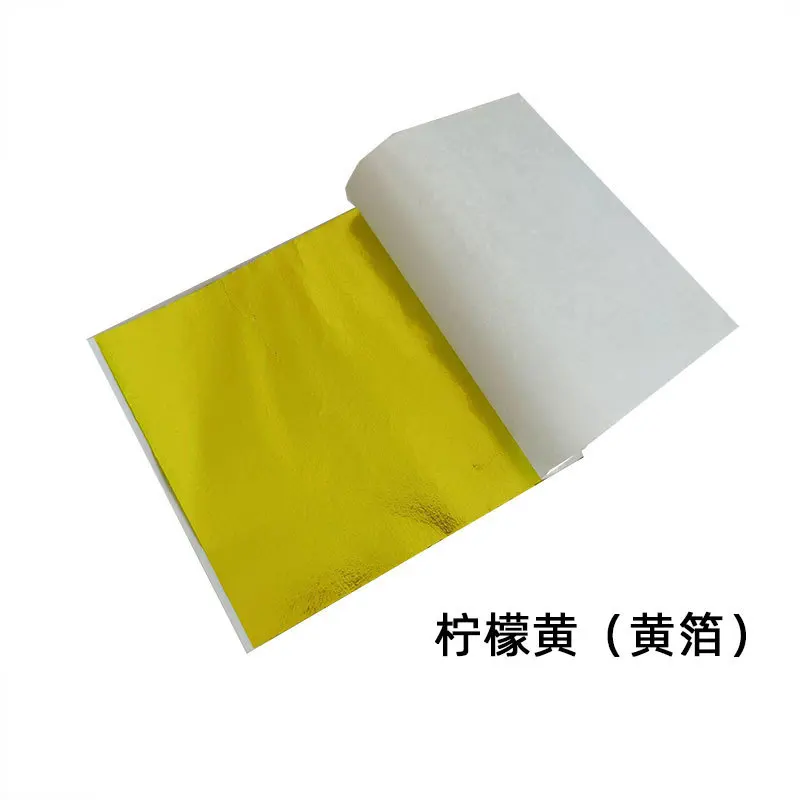 100 Stück 9 cm einzeln verpackte Nachahmung von Gold- und Silberblatt-Folienpapiere für DIY-Epoxidharz-Handwerk, Nagelkunst-Schmuckherstellung
