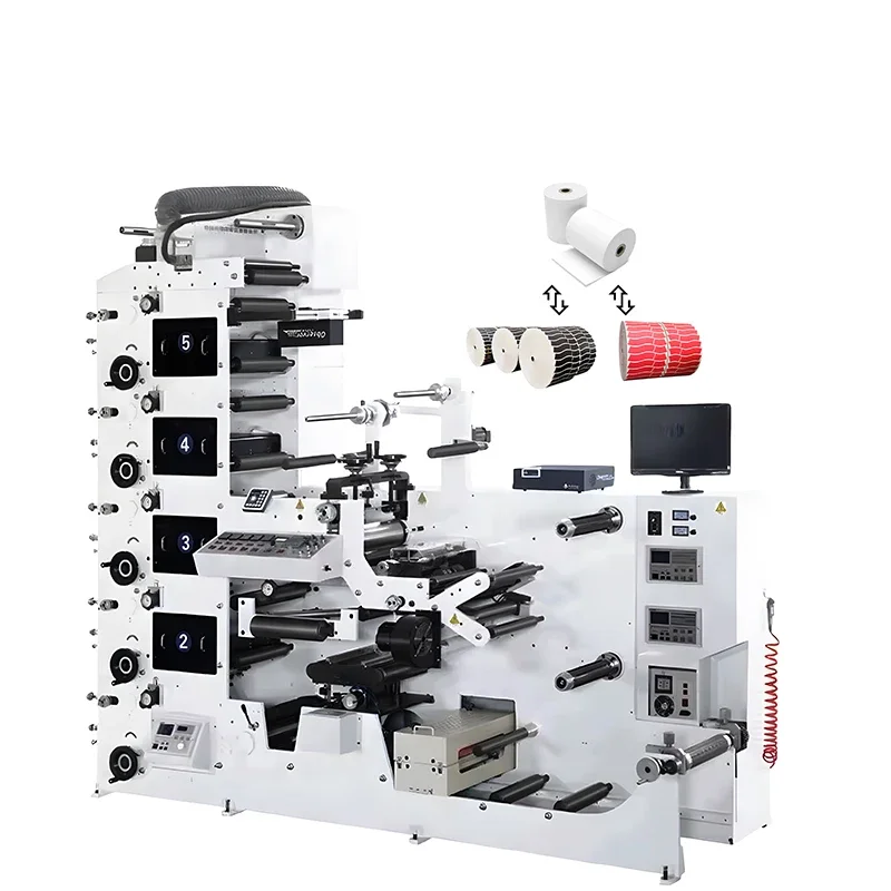 Customized Flexographic Printing Machine For Small Business With Automatic Label Sticker Customized Printed Paper Bags And Th