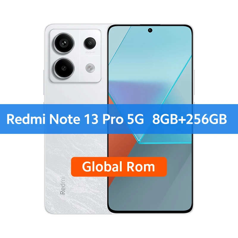 Global ROM Xiaomi Redmi Note 13 Pro 5G Smartphone Snapdragon 7s Gen 2 120Hz Screen 5100mAh 67W Fast Charging Cellphone 8GB 256G