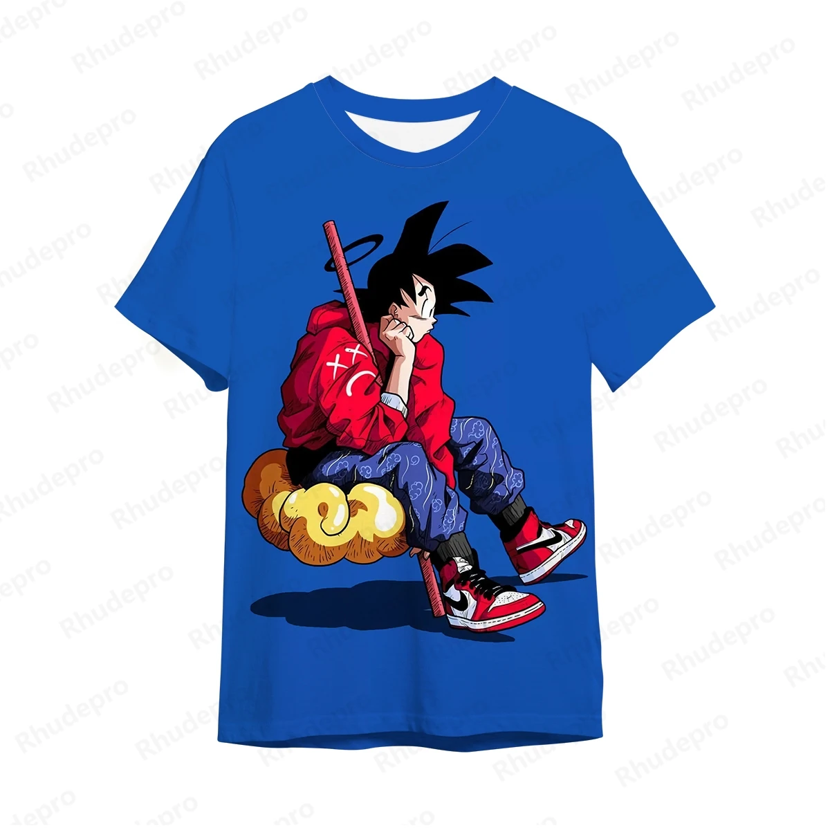 Camiseta Goku masculina, Dragonball Z, roupa de anime, estilo Harajuku, Super Saiya, blusa infantil, Hip Hop Trend, Y2k, 100-5XL, moda