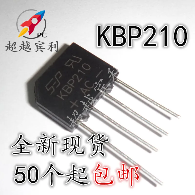 30pcs original new KBP210 rectifier bridge/flat bridge/bridge stack 2A/1000V SEP