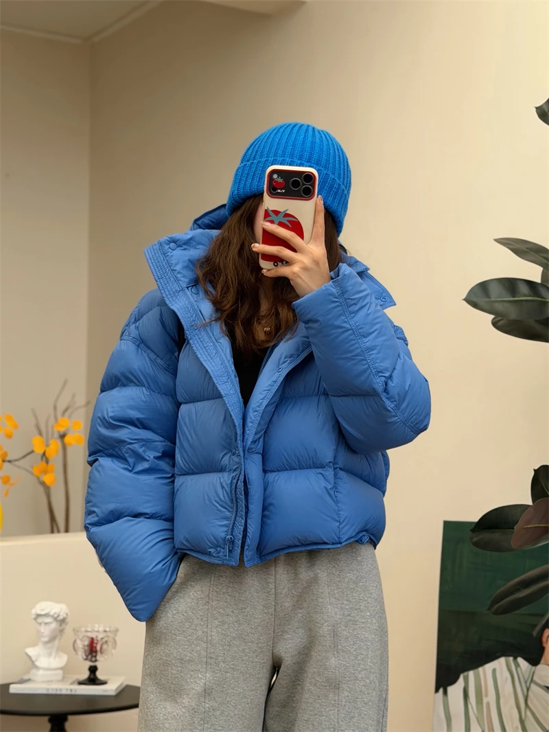 

Ультралегкая женская зимняя куртка-пуховик с капюшоном, 90% белый гусиный пух, мягкая на ощупь, повседневная, водонепроницаемая, на молнии