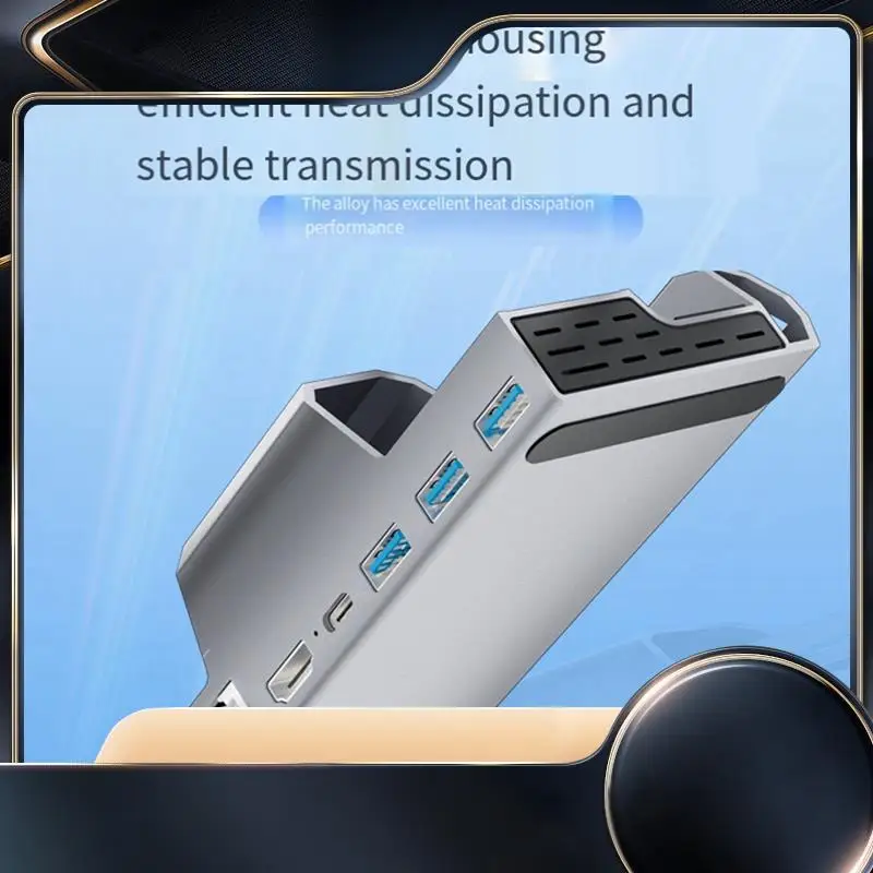 

Docking Dock For Steam Deck Dock 6 In 1 USB 3.0HDMI2.0 Compatible 4K@60Hz RJ45 Gigabit Ethernet PD100W Hub