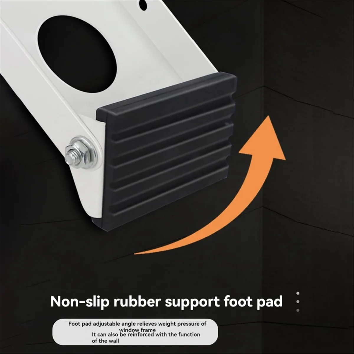Raamairconditioner steunbeugel, verstelbare antislip schokabsorberende mat Raam AC veilige steunbeugel installeren