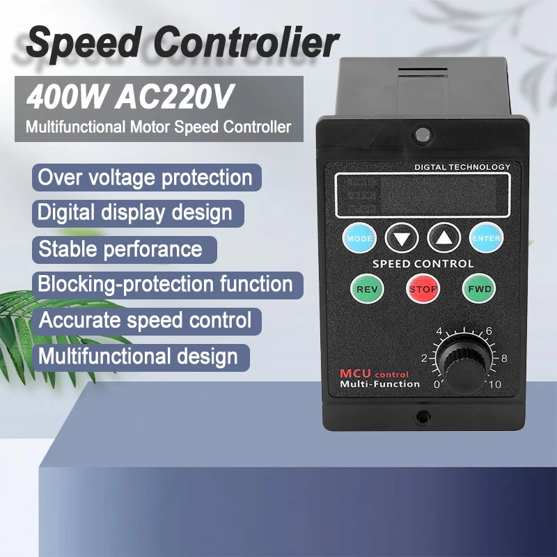 UX-52 400W AC220V Motor Speed Controller Motor Speed Pinpoint Regulator Controller Forward Motor Governor Three Phase Output